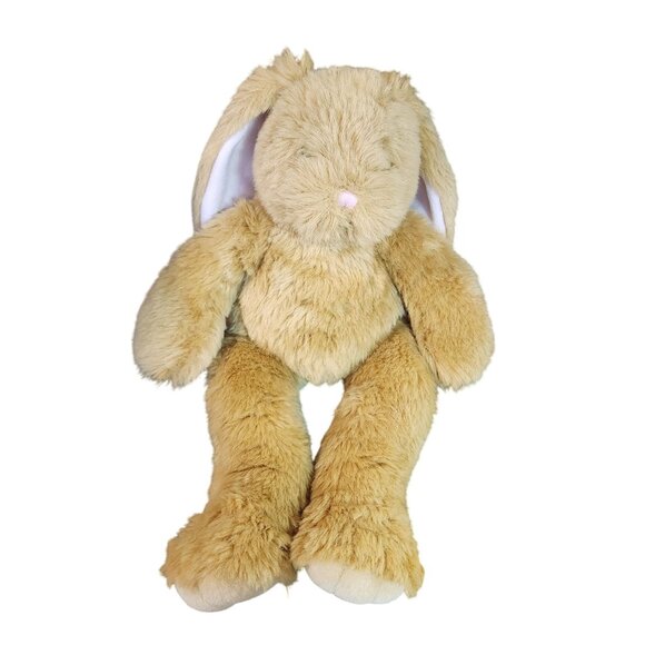 Build a Bear Plush Tan Bunny Stuffed Animal With White Tail & Floppy Ears 16" Lo - Picture 1 of 4